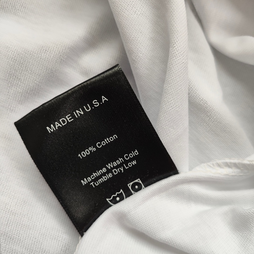 Rhude White Short Sleeve Tee with Green Logo - Picture 6 of 6